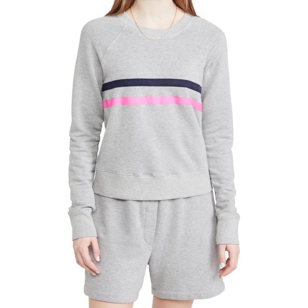 SUNDRY Colorful Stripe Sweatshirt Size Large